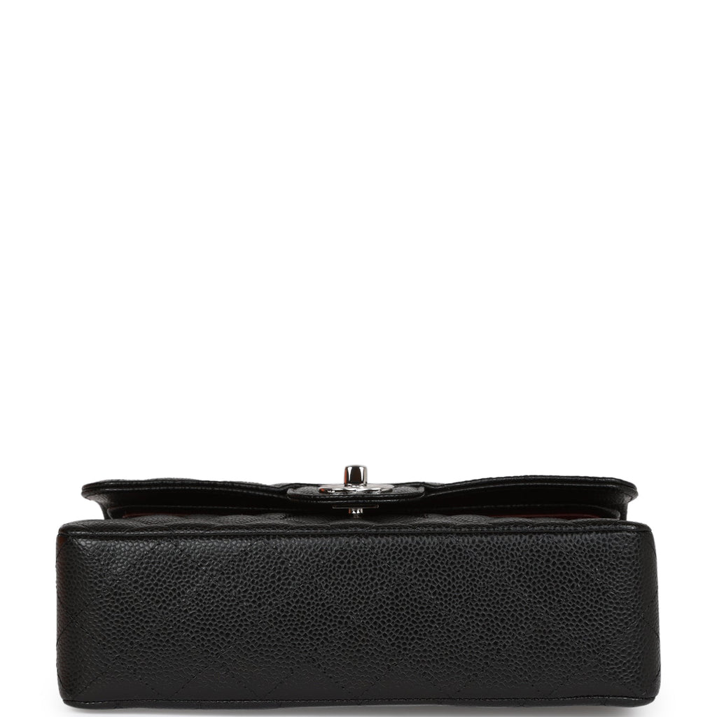 Chanel Small Classic Double Flap Black Caviar Silver Hardware