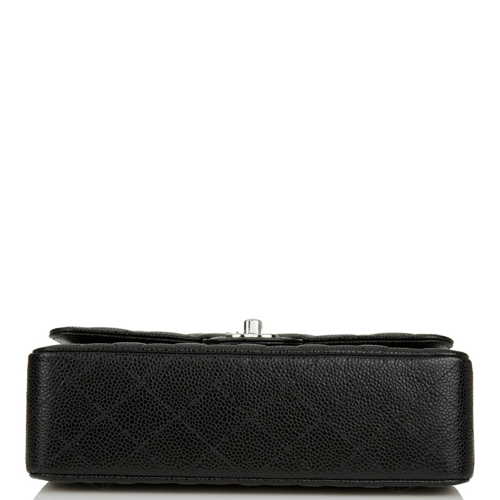 Chanel Small Classic Double Flap Black Caviar Silver Hardware