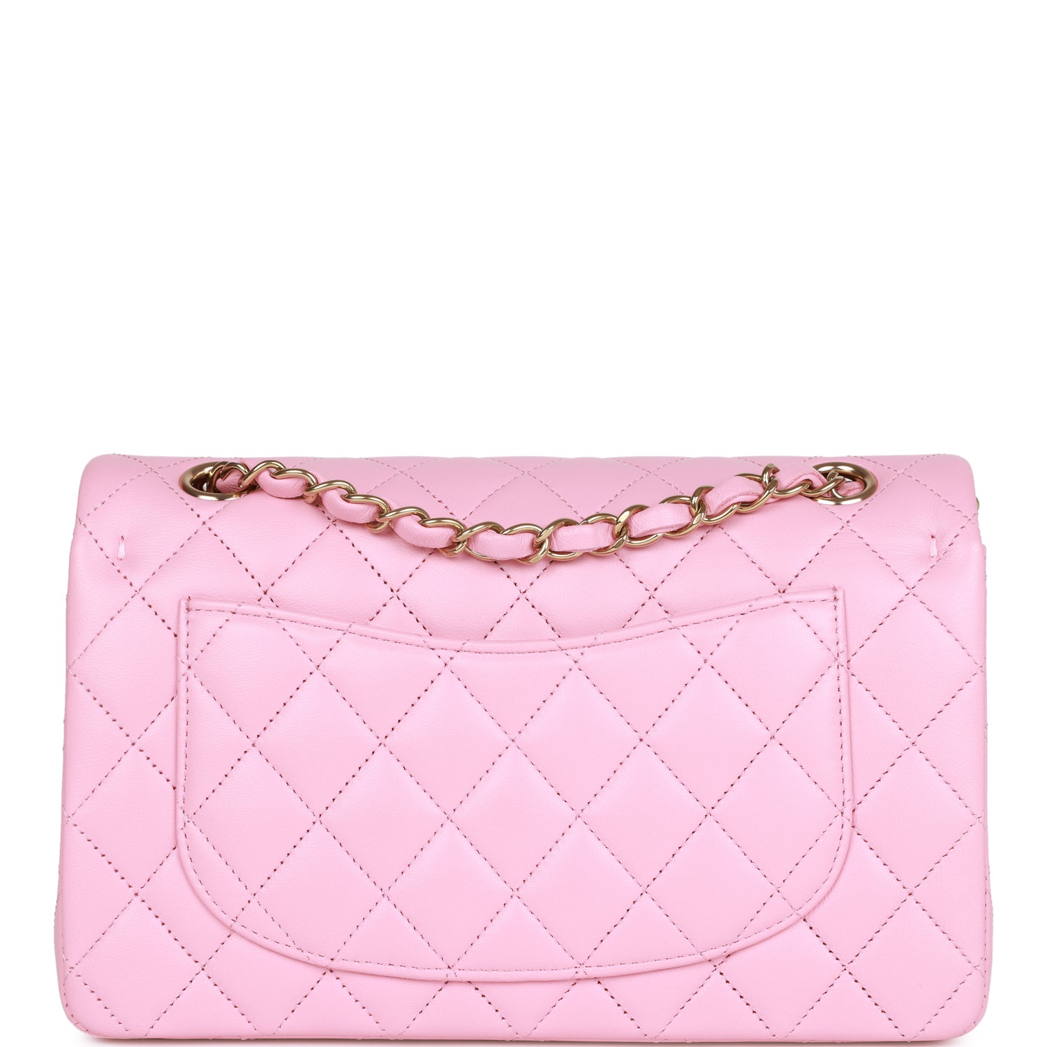 Chanel Small Classic Double Flap Pink Lambskin Light Gold Hardware