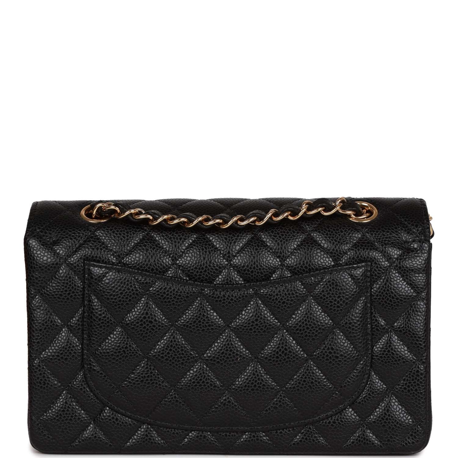 Chanel Small Classic Double Flap Black Caviar Gold Hardware