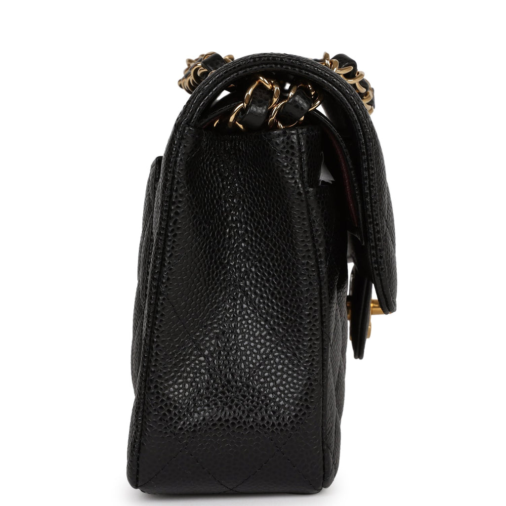 Chanel Small Classic Double Flap Black Caviar Gold Hardware