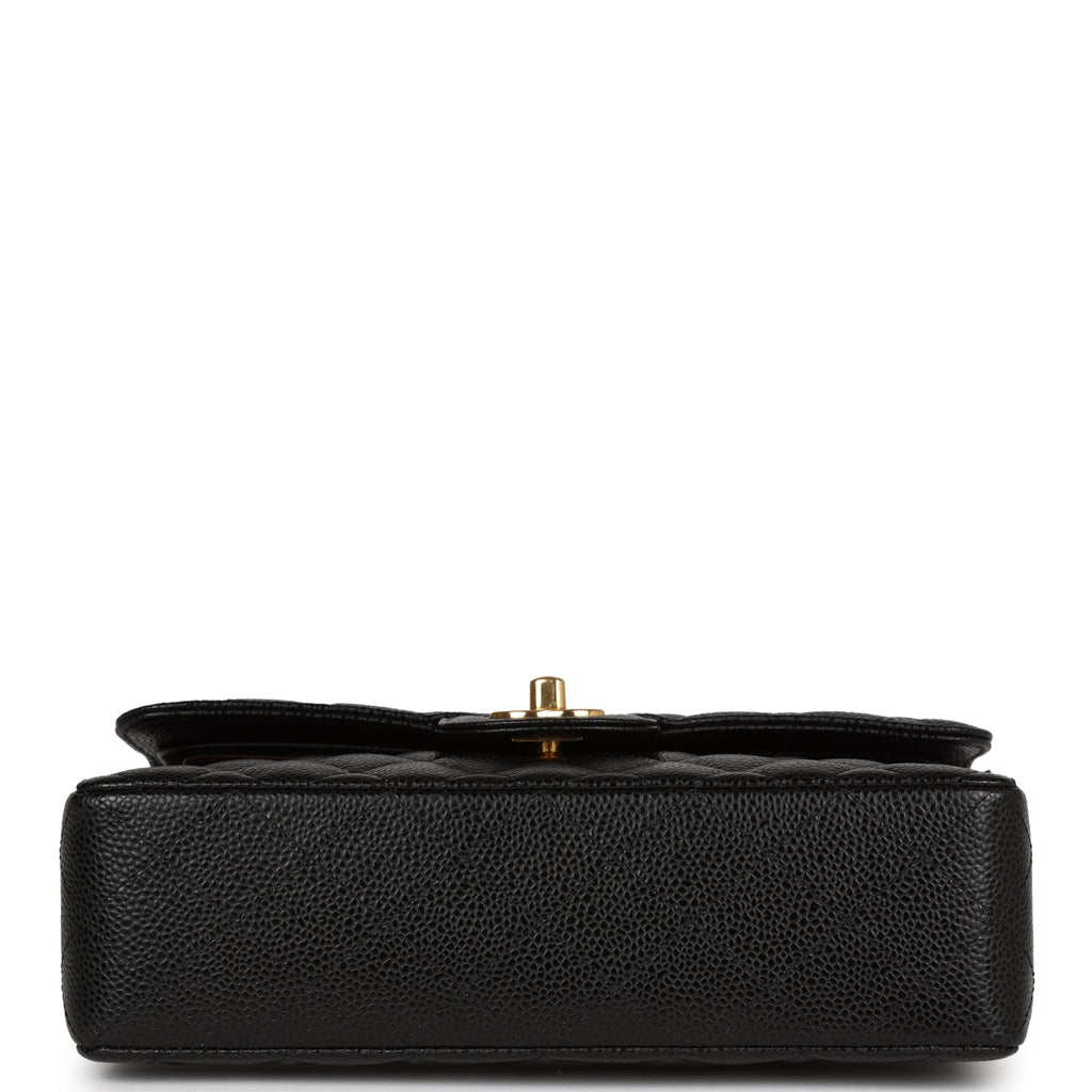 Chanel Small Classic Double Flap Black Caviar Gold Hardware