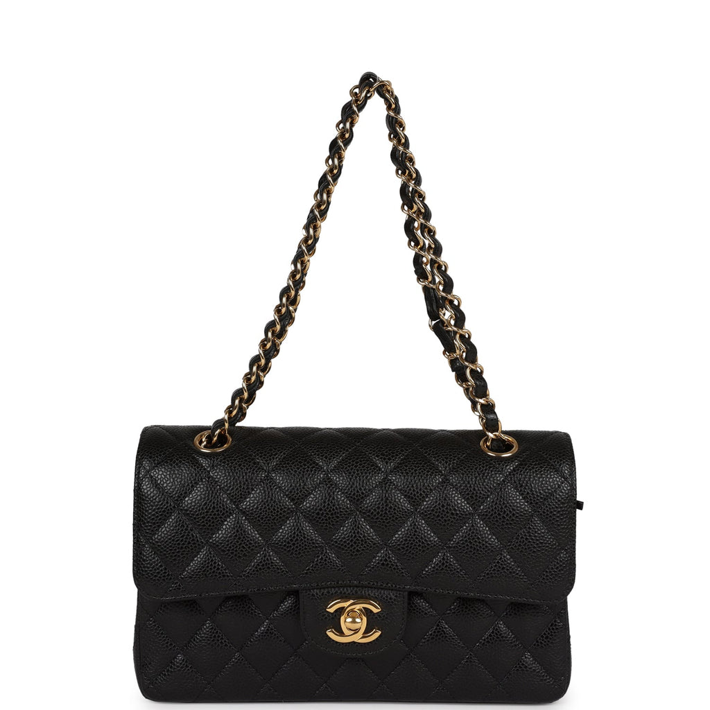 Chanel Small Classic Double Flap Black Caviar Gold Hardware