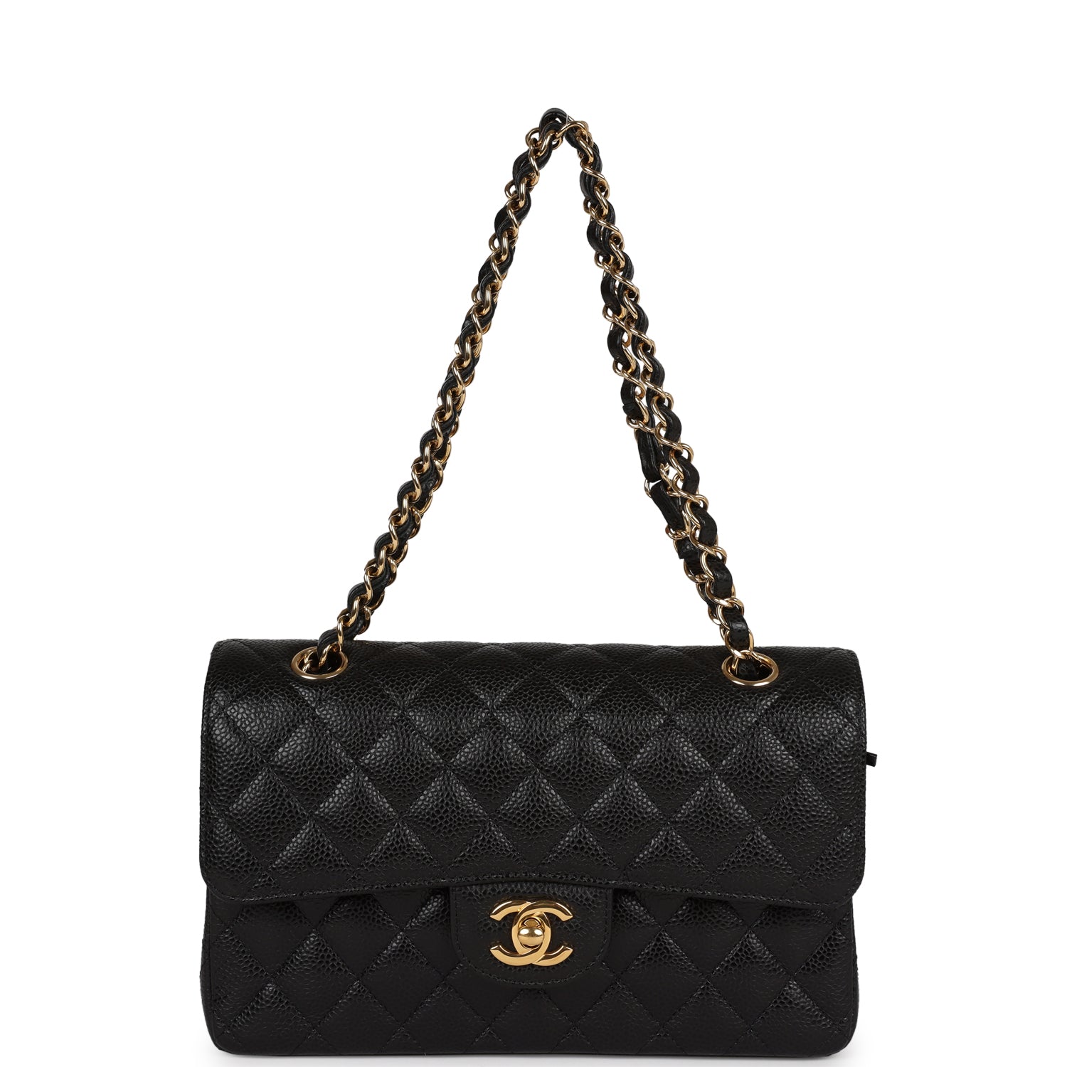 Chanel Small Classic Double Flap Black Caviar Gold Hardware