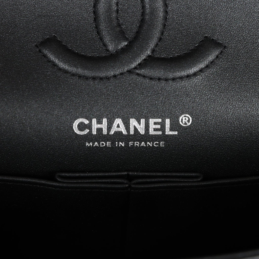 Chanel Small Classic Double Flap Bag SO Black Iridescent Lambskin Black Hardware