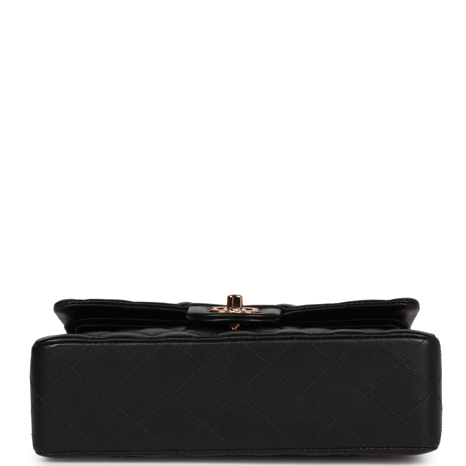 Chanel Small Classic Double Flap Bag Black Lambskin Rose Gold Hardware