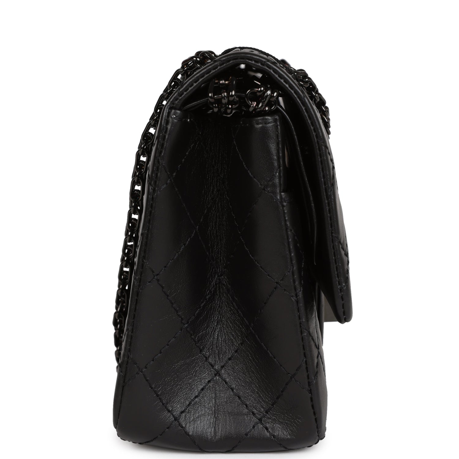 Chanel Small Reissue 226 2.55 SO Black Aged Calfskin Black Hardware