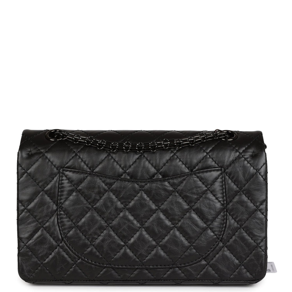 Chanel Small Reissue 226 2.55 SO Black Aged Calfskin Black Hardware