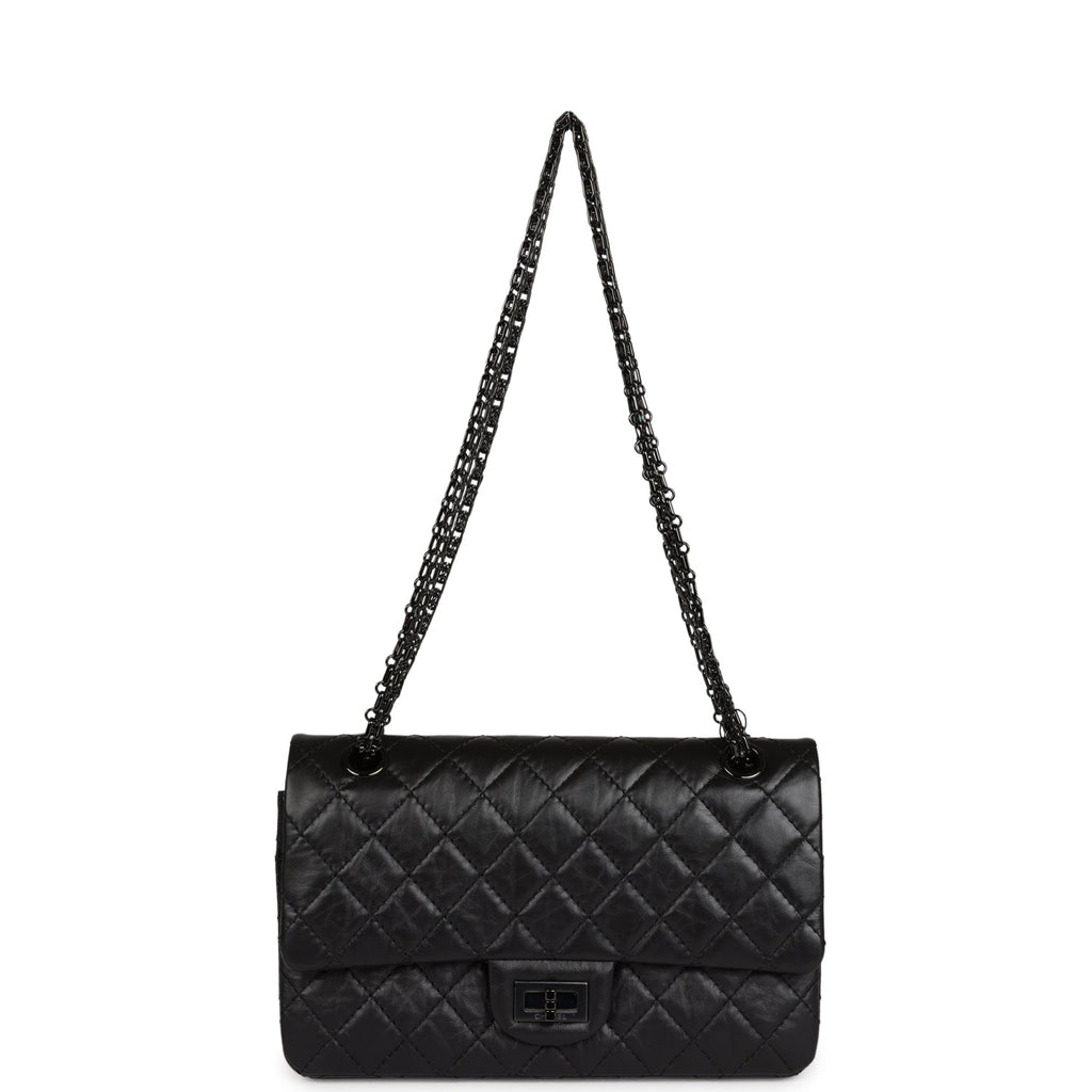 Chanel Small Reissue 226 2.55 SO Black Aged Calfskin Black Hardware