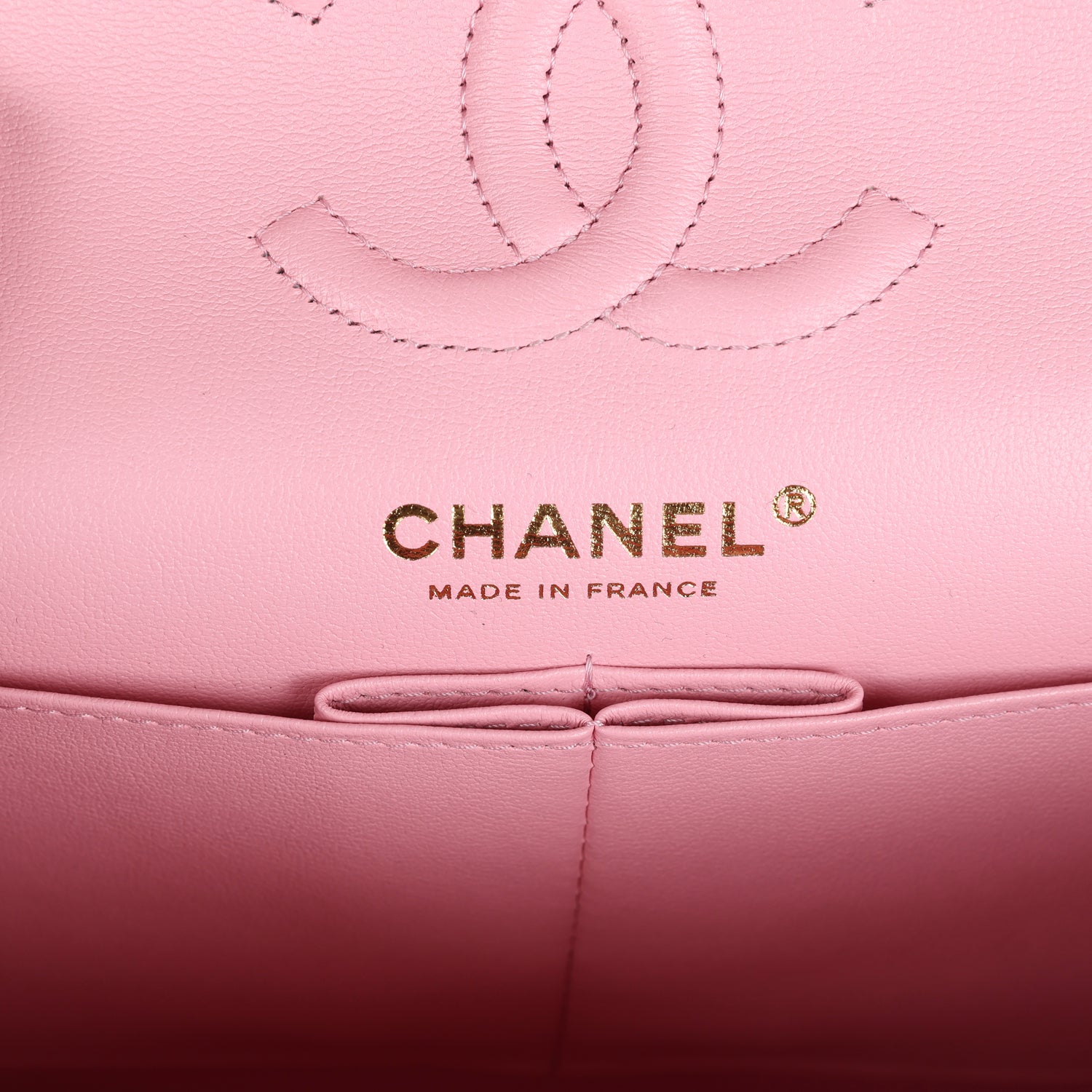 Chanel Small Classic Double Flap Dark Pink Lambskin Light Gold Hardware
