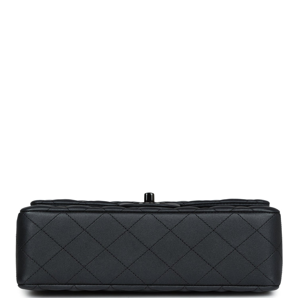 Chanel Small Classic Double Flap Bag SO Black Iridescent Lambskin Black Hardware