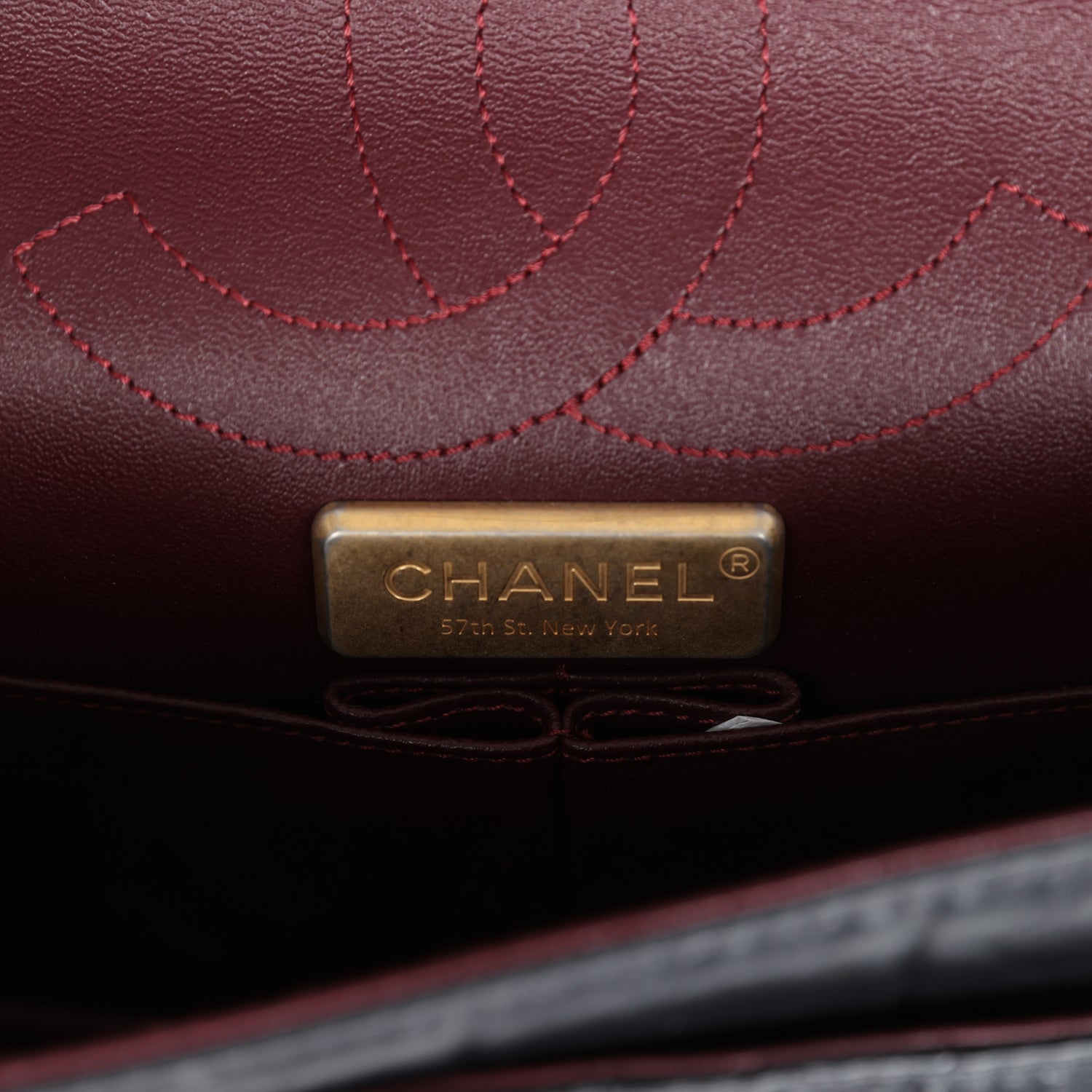 Chanel Small Reissue 225 2.55 Double Flap Lucky Charms Black Aged Calfskin Antique Gold Hardware