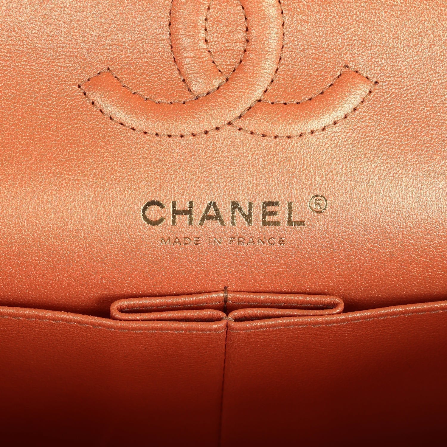 Chanel Small Classic Double Flap Gold Metallic Calfskin Antique Gold Hardware