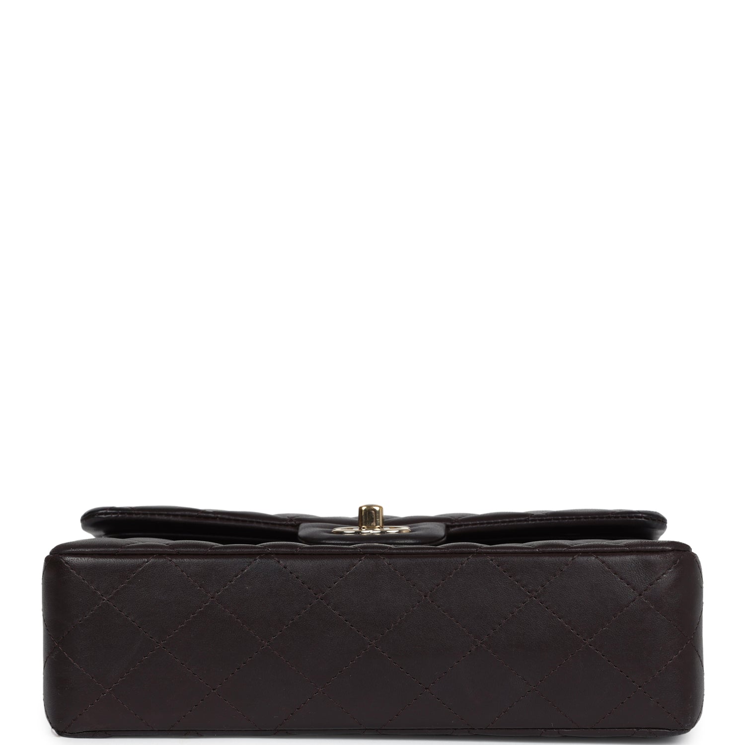 Chanel Small Classic Double Flap Bag Brown Lambskin Light Gold Hardware