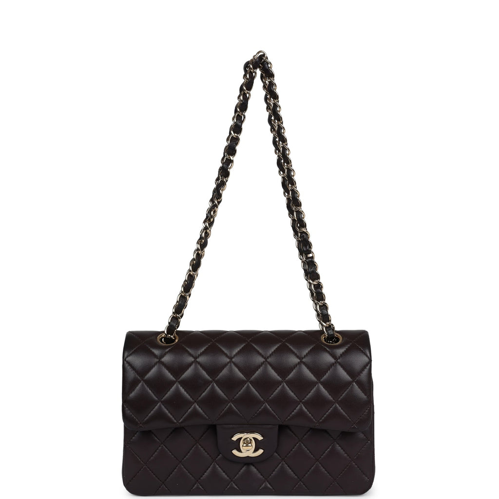 Chanel Small Classic Double Flap Bag Brown Lambskin Light Gold Hardware
