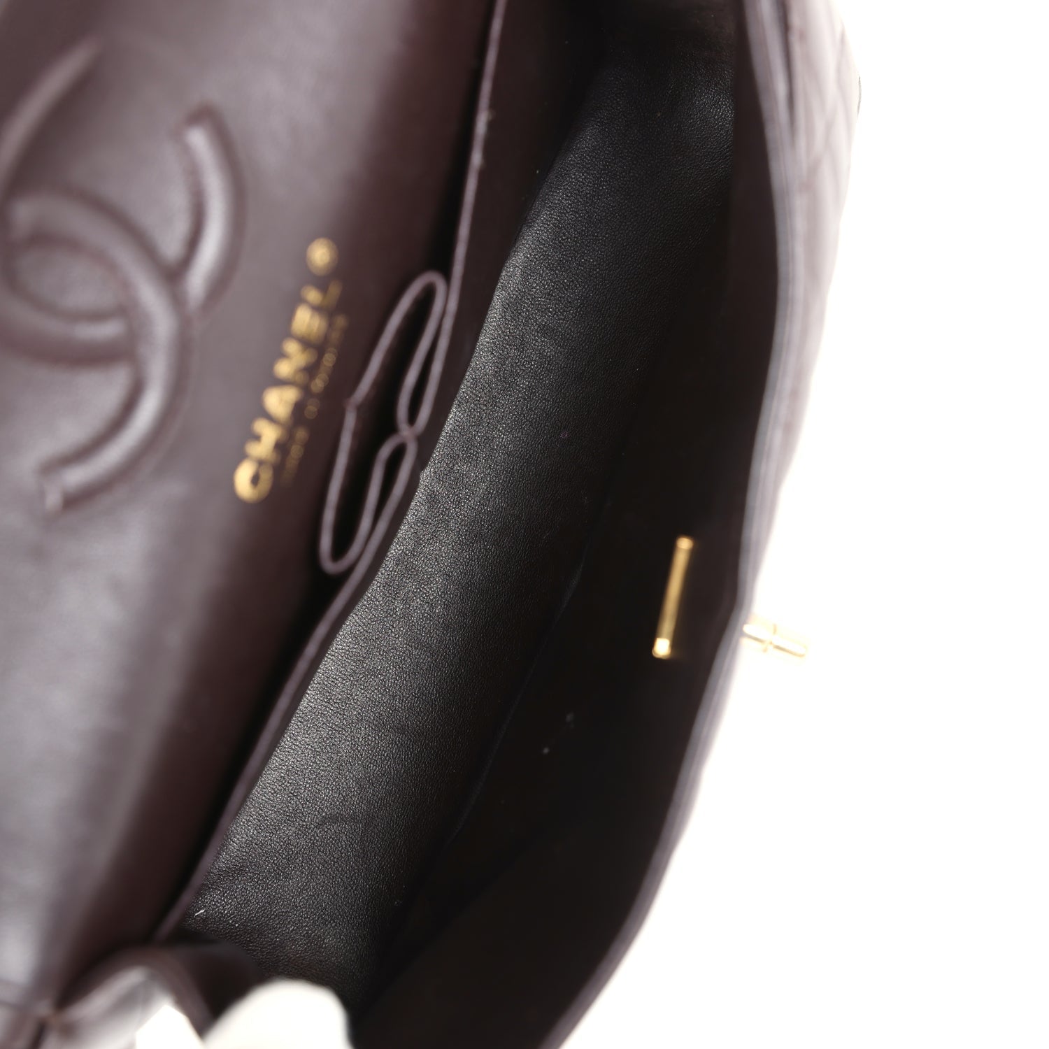 Chanel Small Classic Double Flap Bag Brown Lambskin Light Gold Hardware