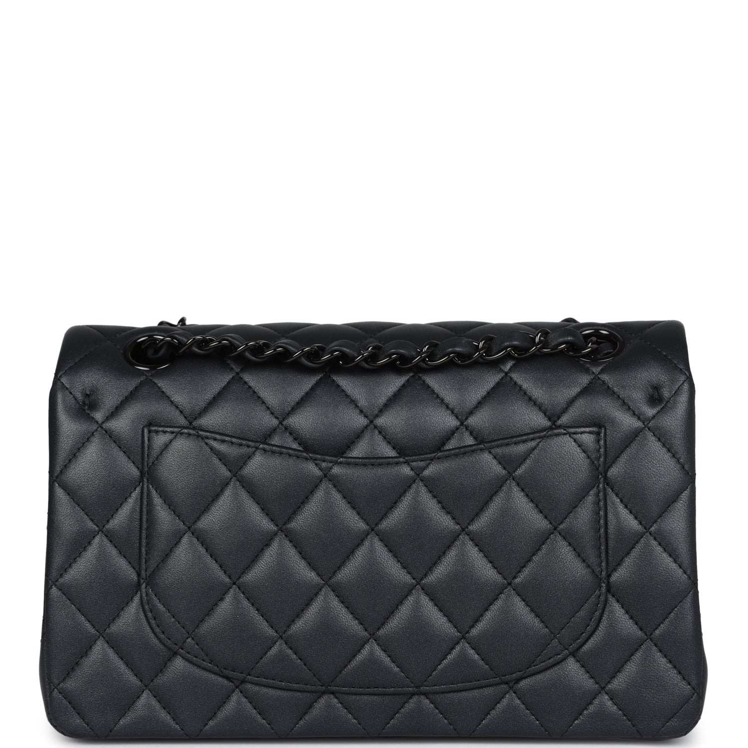 Chanel Small Classic Double Flap Bag SO Black Iridescent Lambskin Black Hardware