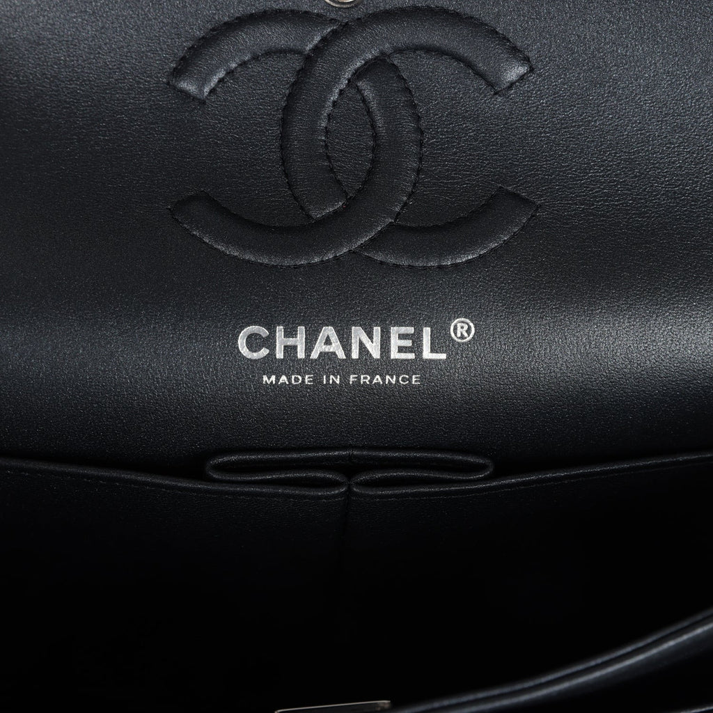 Chanel Small Classic Double Flap Bag SO Black Iridescent Lambskin Black Hardware