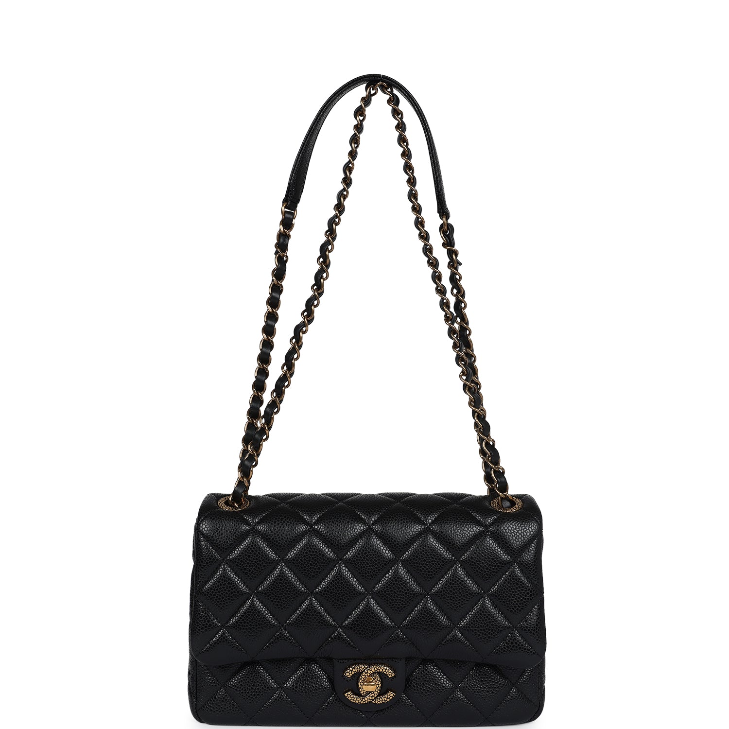 Chanel Small Flap Bag Black Caviar Gold Hardware