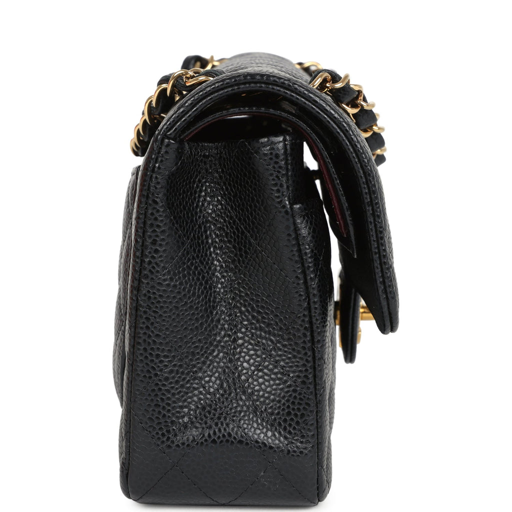 Chanel Small Classic Double Flap Bag Black Caviar Gold Hardware