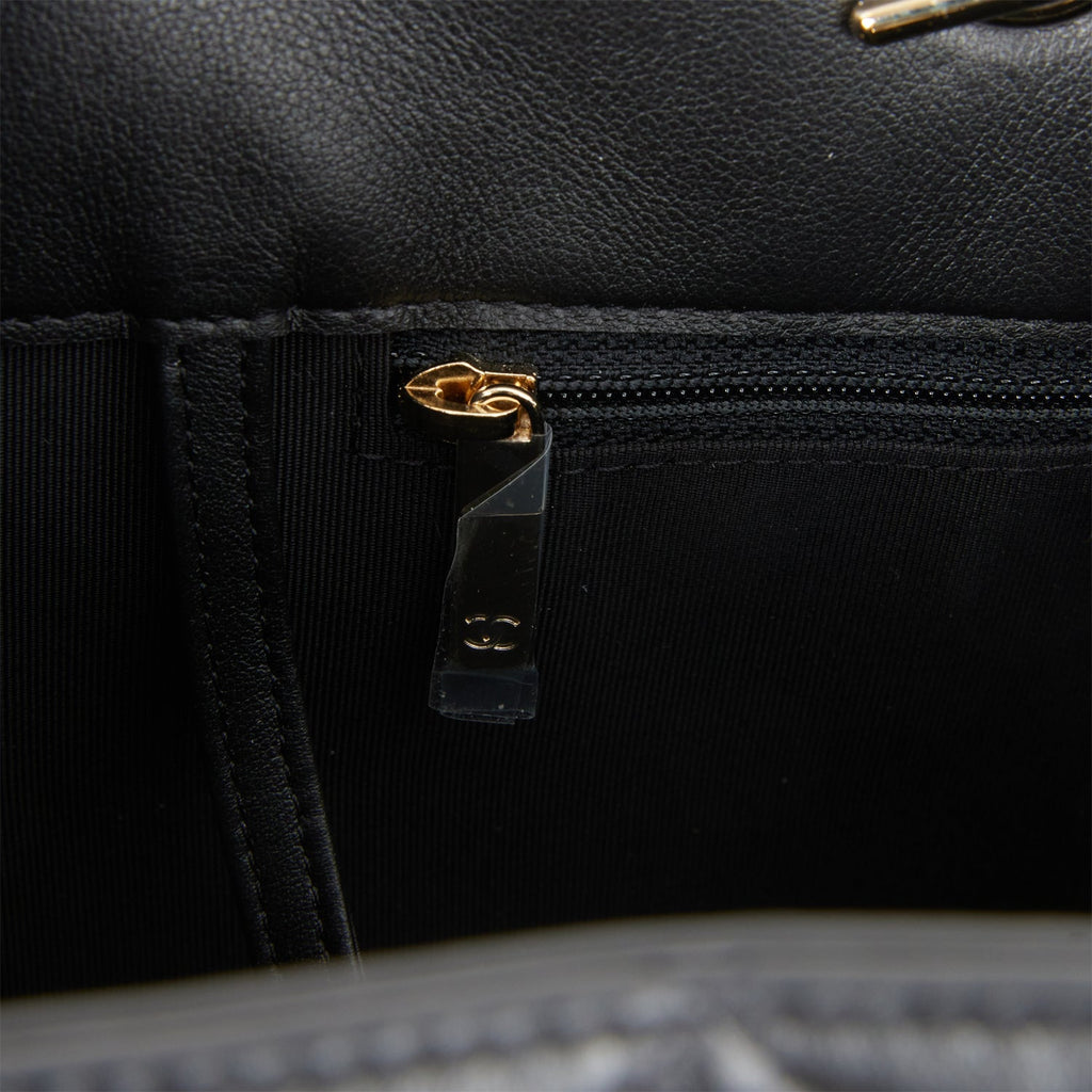 Chanel Timeless Tote Bag Black Calfskin Gold Hardware