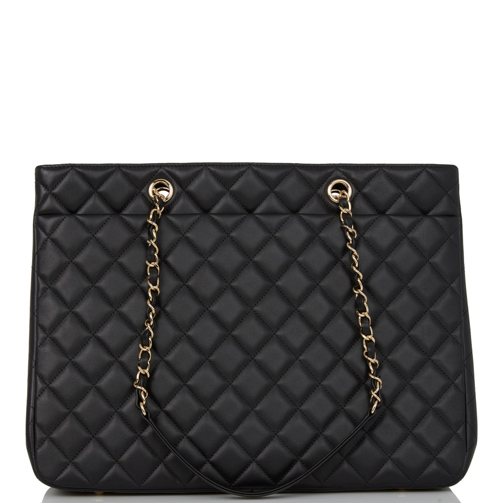 Chanel Timeless Tote Bag Black Calfskin Gold Hardware