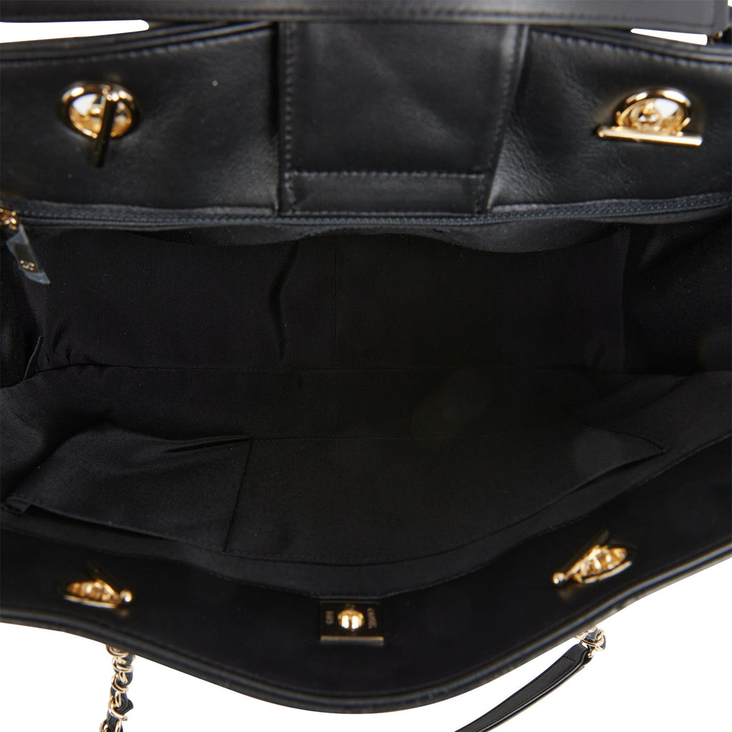 Chanel Timeless Tote Bag Black Calfskin Gold Hardware