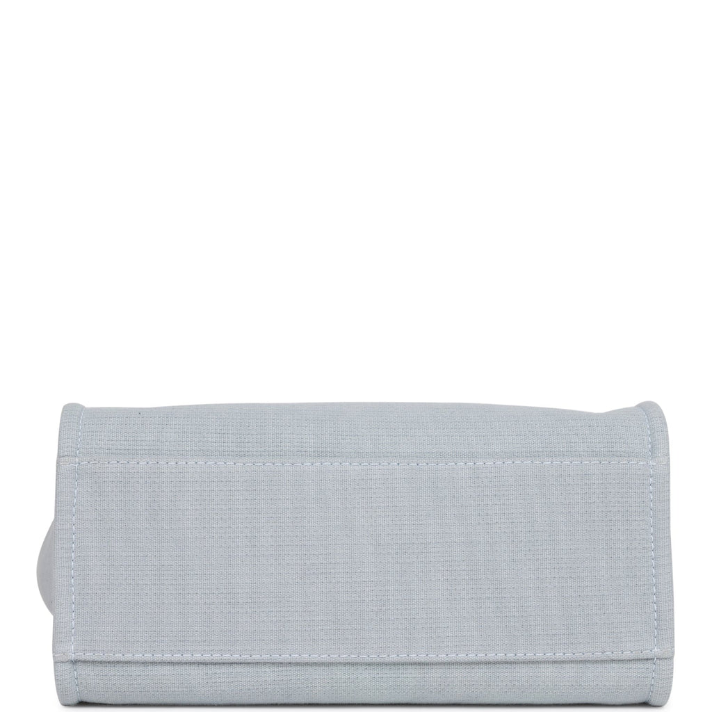 Chanel Small Deauville Shopping Tote Blue Boucle Silver Hardware