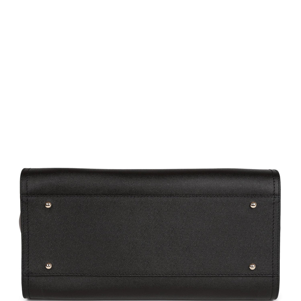 Chanel Large Deauville Shopping Bag Black Caviar Light Gold Hardware