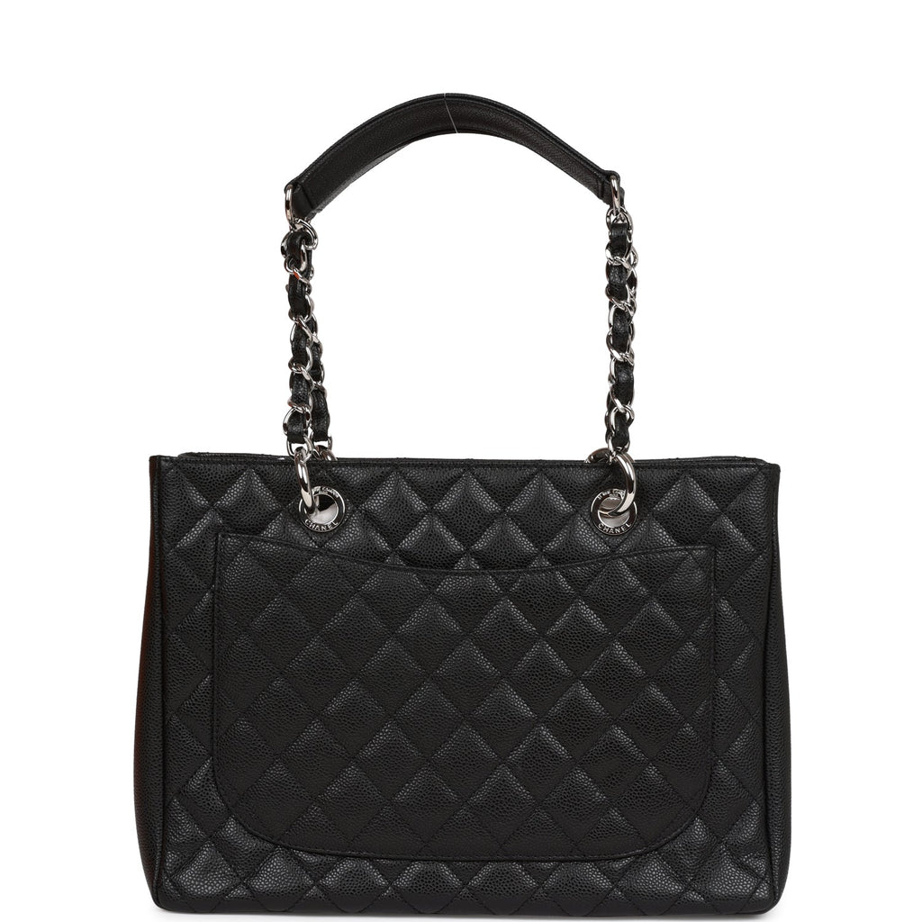 Chanel Grand Shopping Tote (GST) Bag Black Caviar Silver Hardware