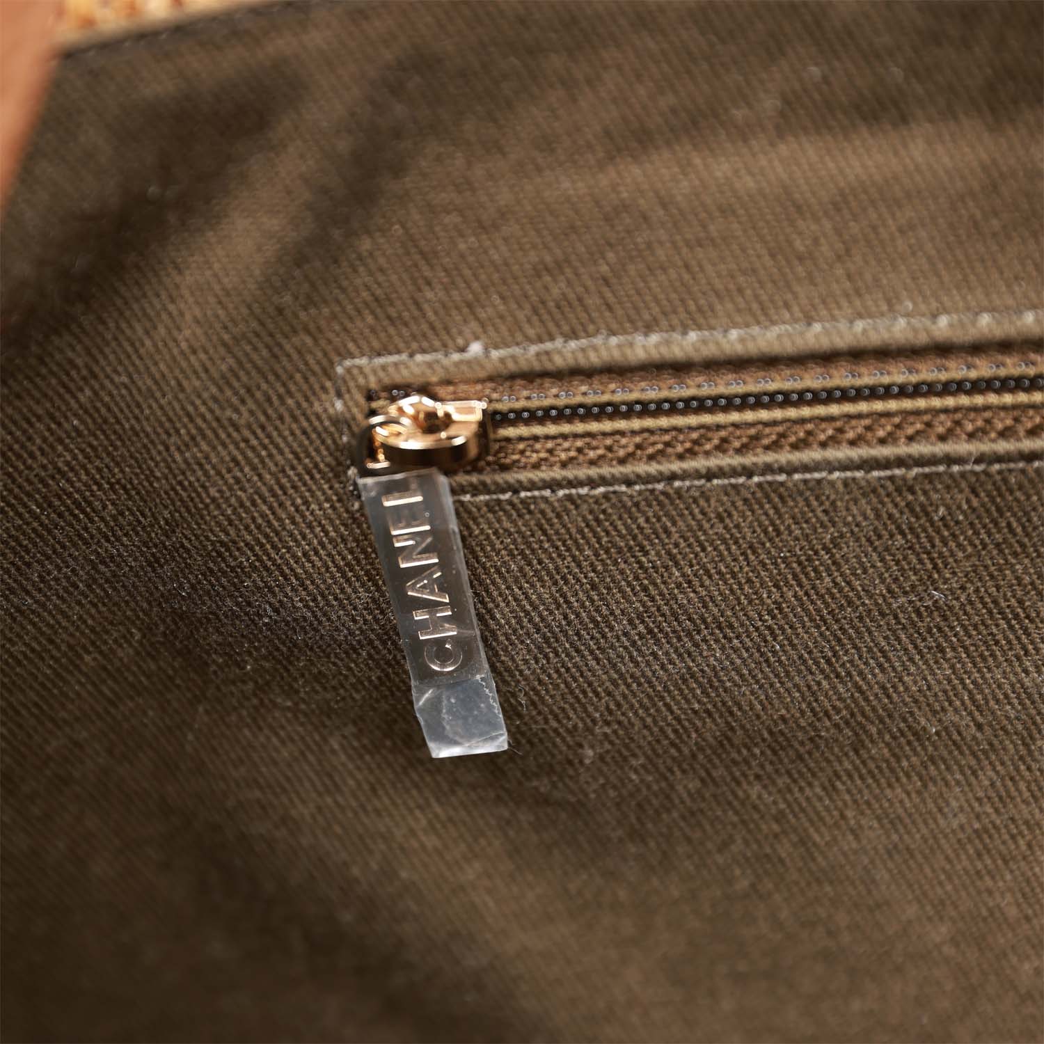 Chanel Large Deauville Shopping Bag Multicolor Viscose Light Gold Hardware