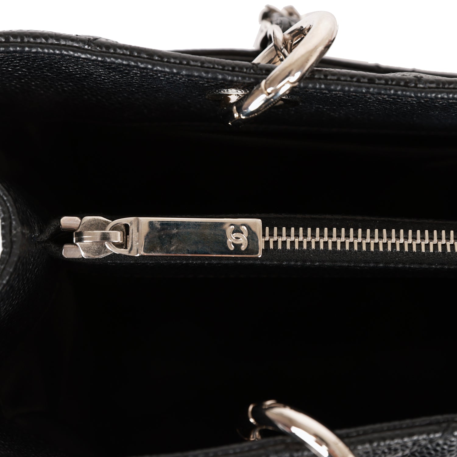 Chanel Grand Shopping Tote GST Black Caviar Silver Hardware