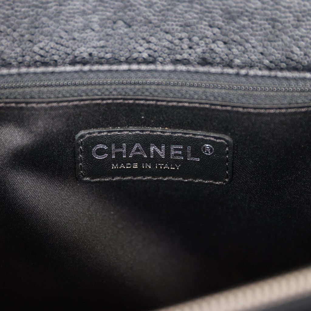 Chanel Grand Shopping Tote GST Black Caviar Silver Hardware