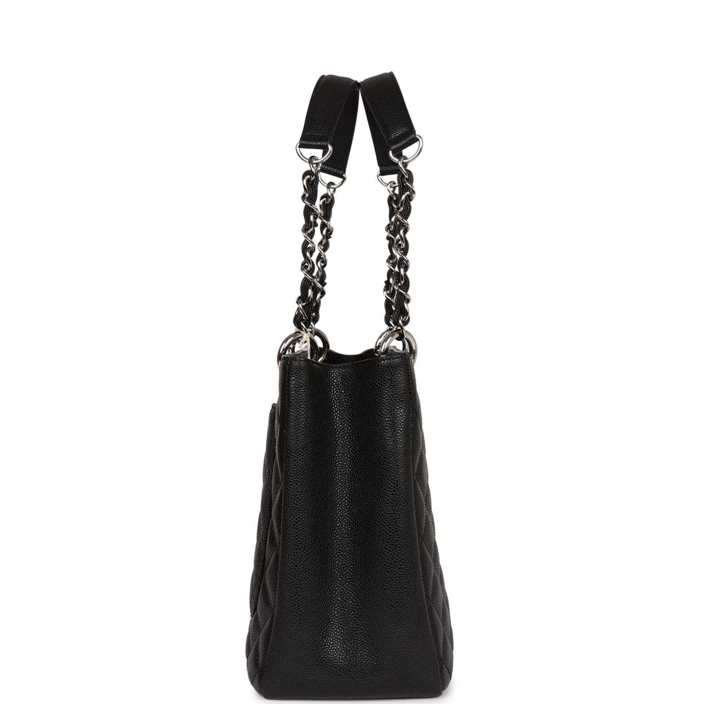 Chanel Grand Shopping Tote (GST) Bag Black Caviar Silver Hardware