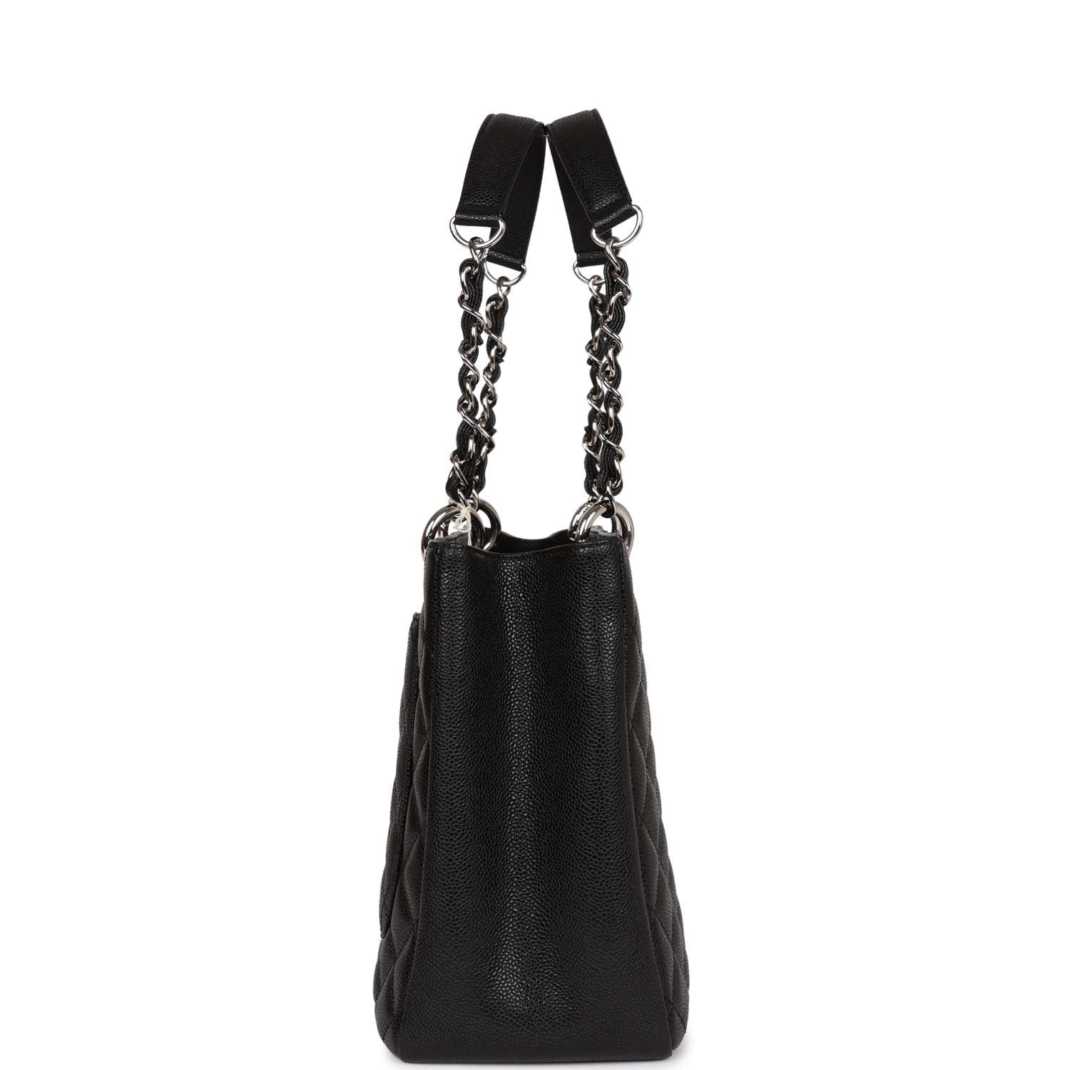 Chanel Grand Shopping Tote (GST) Bag Black Caviar Silver Hardware