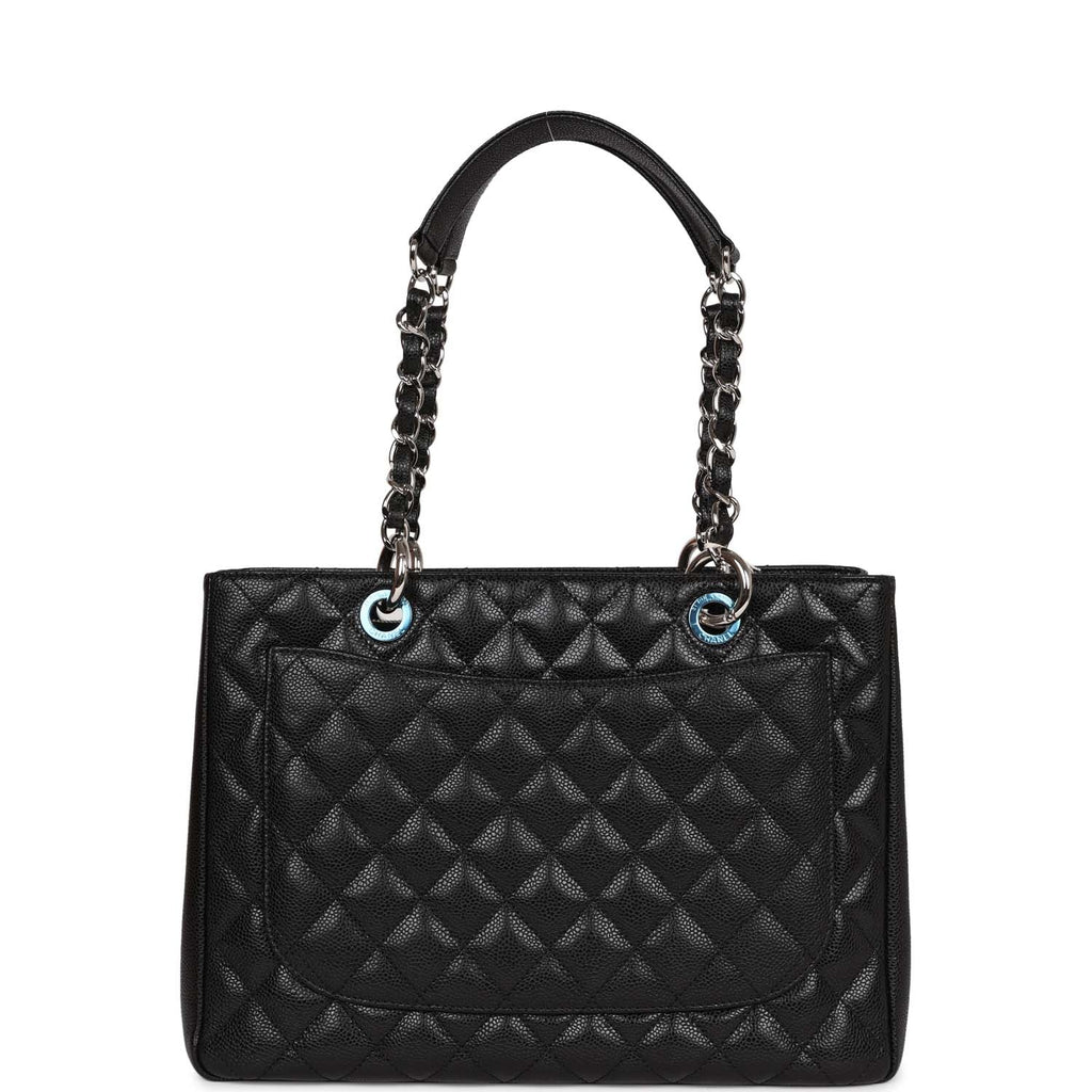 Chanel Grand Shopping Tote (GST) Bag Black Caviar Silver Hardware