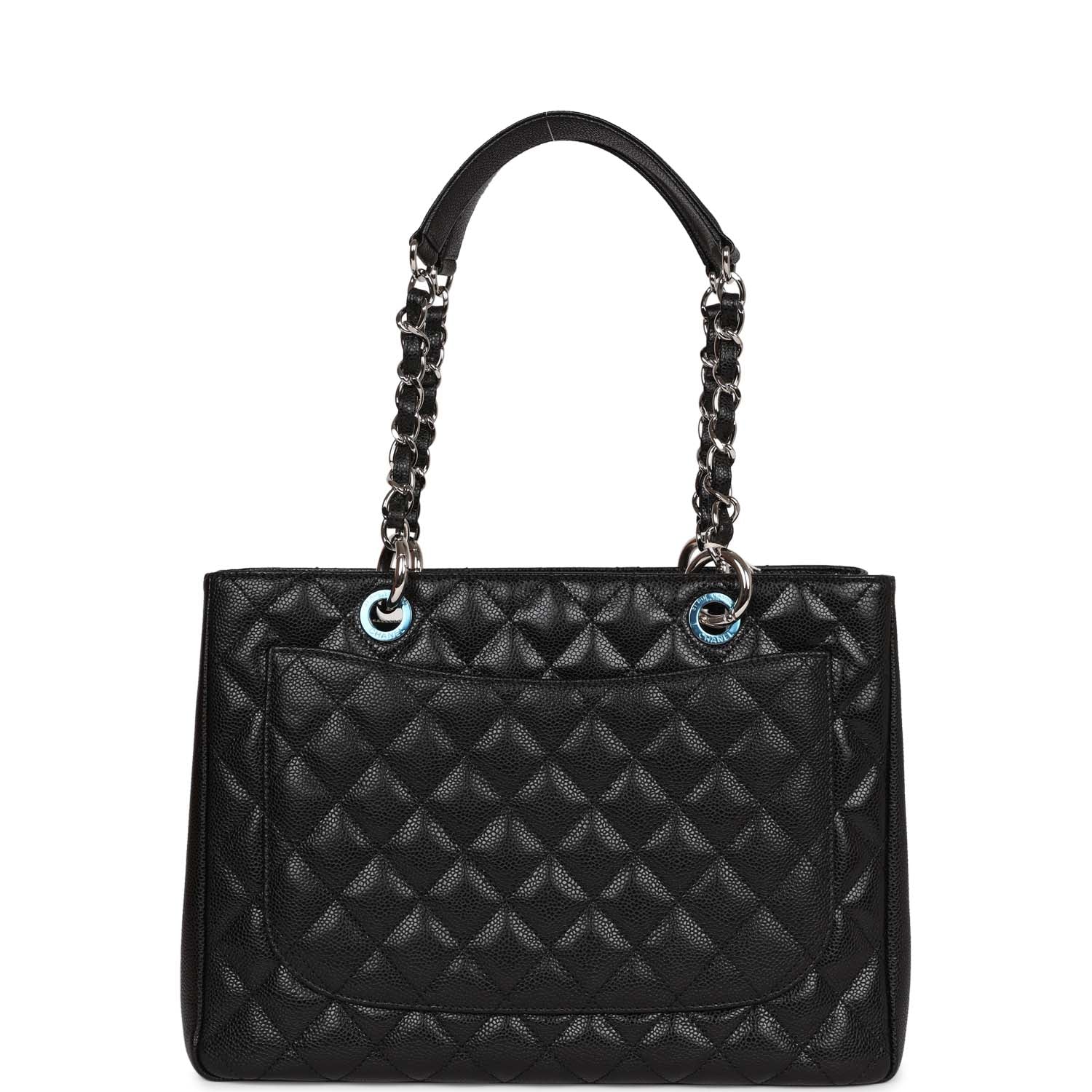 Chanel Grand Shopping Tote (GST) Bag Black Caviar Silver Hardware