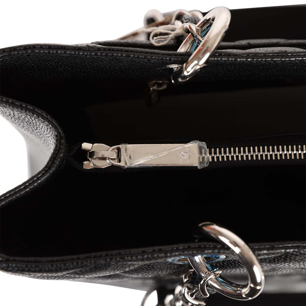 Chanel Grand Shopping Tote (GST) Bag Black Caviar Silver Hardware
