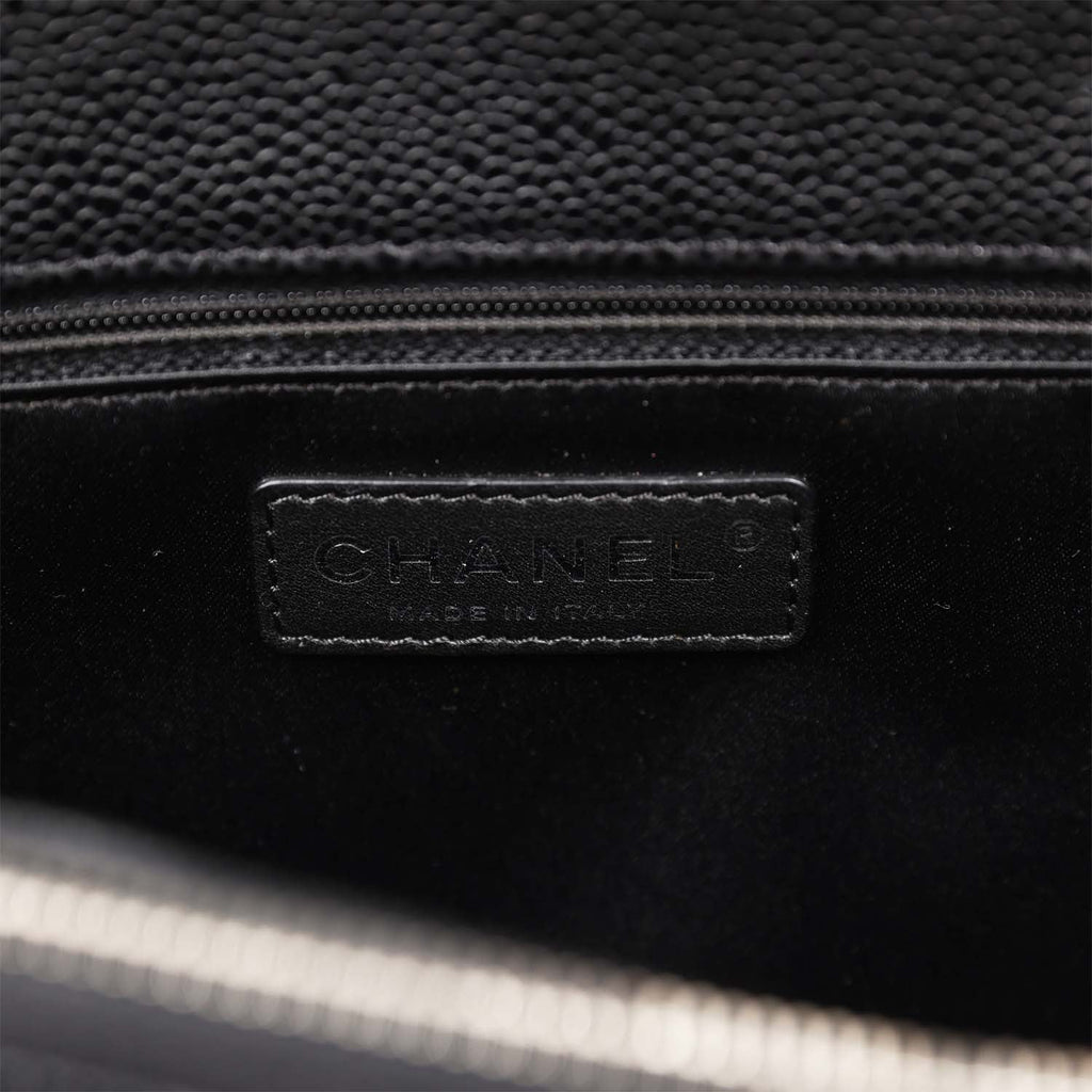 Chanel Grand Shopping Tote (GST) Bag Black Caviar Silver Hardware