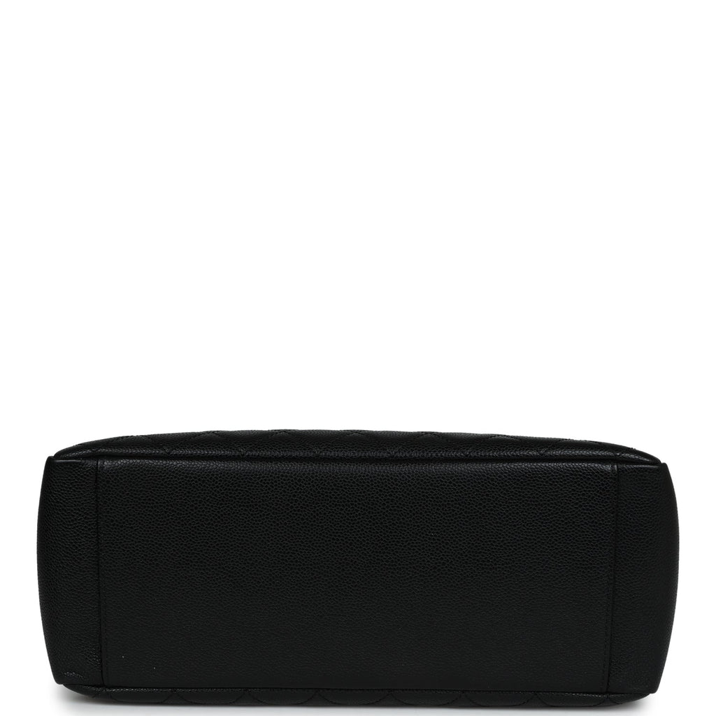 Chanel Grand Shopping Tote Bag Black Caviar Silver Hardware