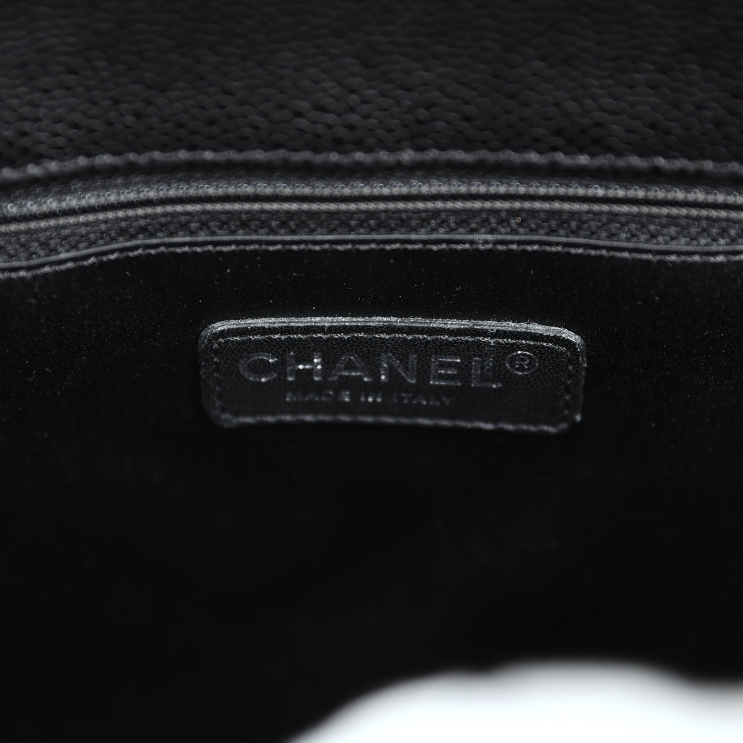 Chanel Grand Shopping Tote Bag Black Caviar Silver Hardware