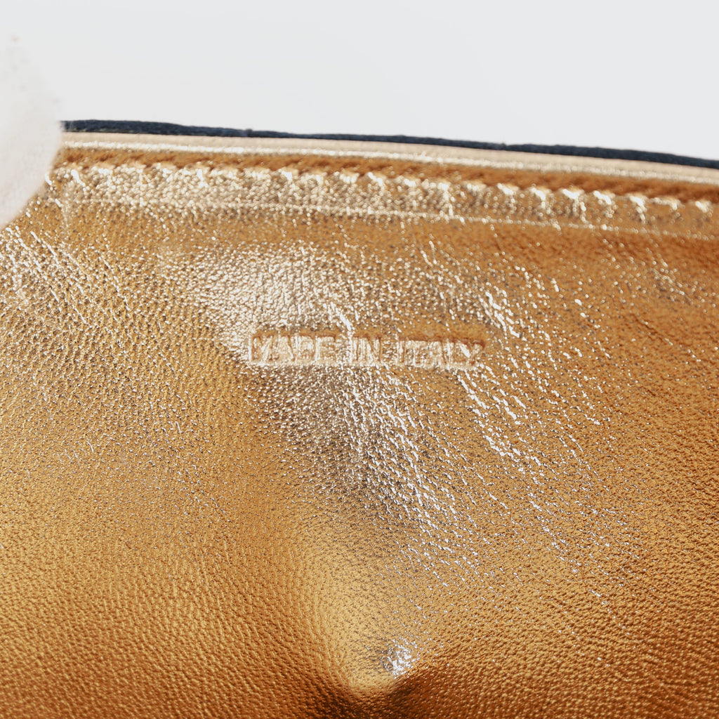 Chanel Vintage Mini Flap Bag Dark Blue Satin Gold Hardware