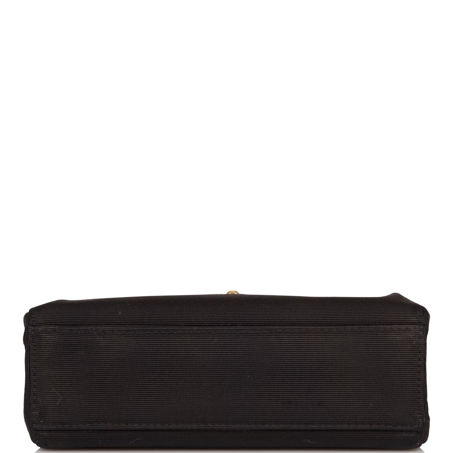 Chanel Vintage Mini Kelly Bag Black Satin Gold Hardware