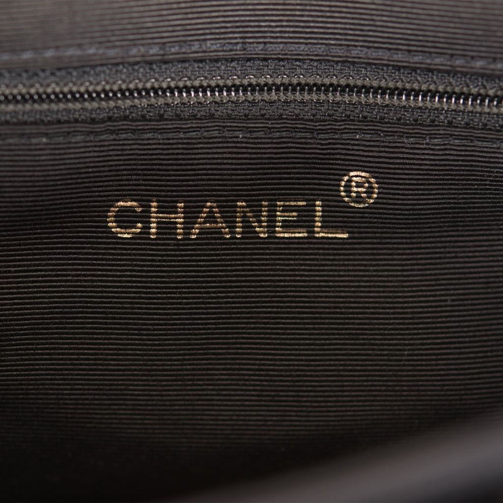 Chanel Vintage Mini Kelly Bag Black Satin Gold Hardware