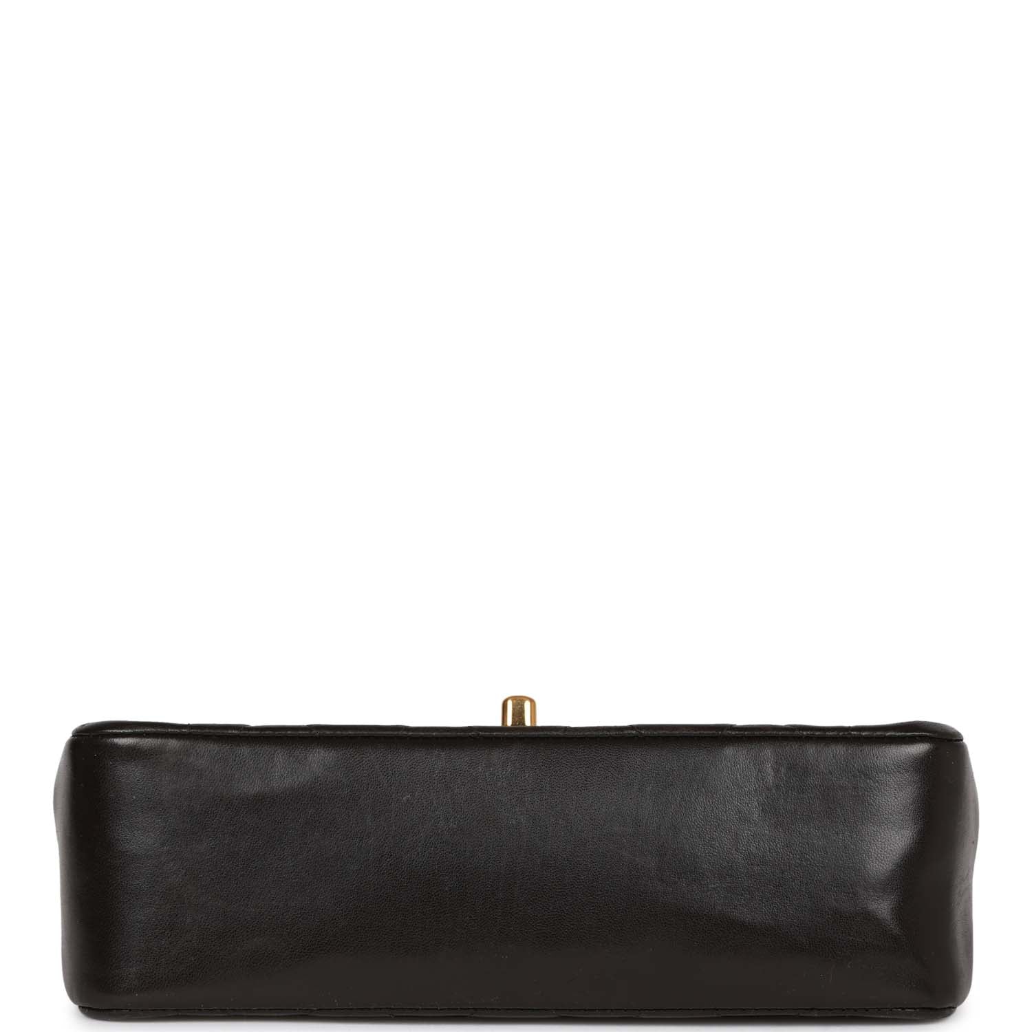Chanel Vintage Small Diana Flap Bag Black Lambskin Gold Hardware