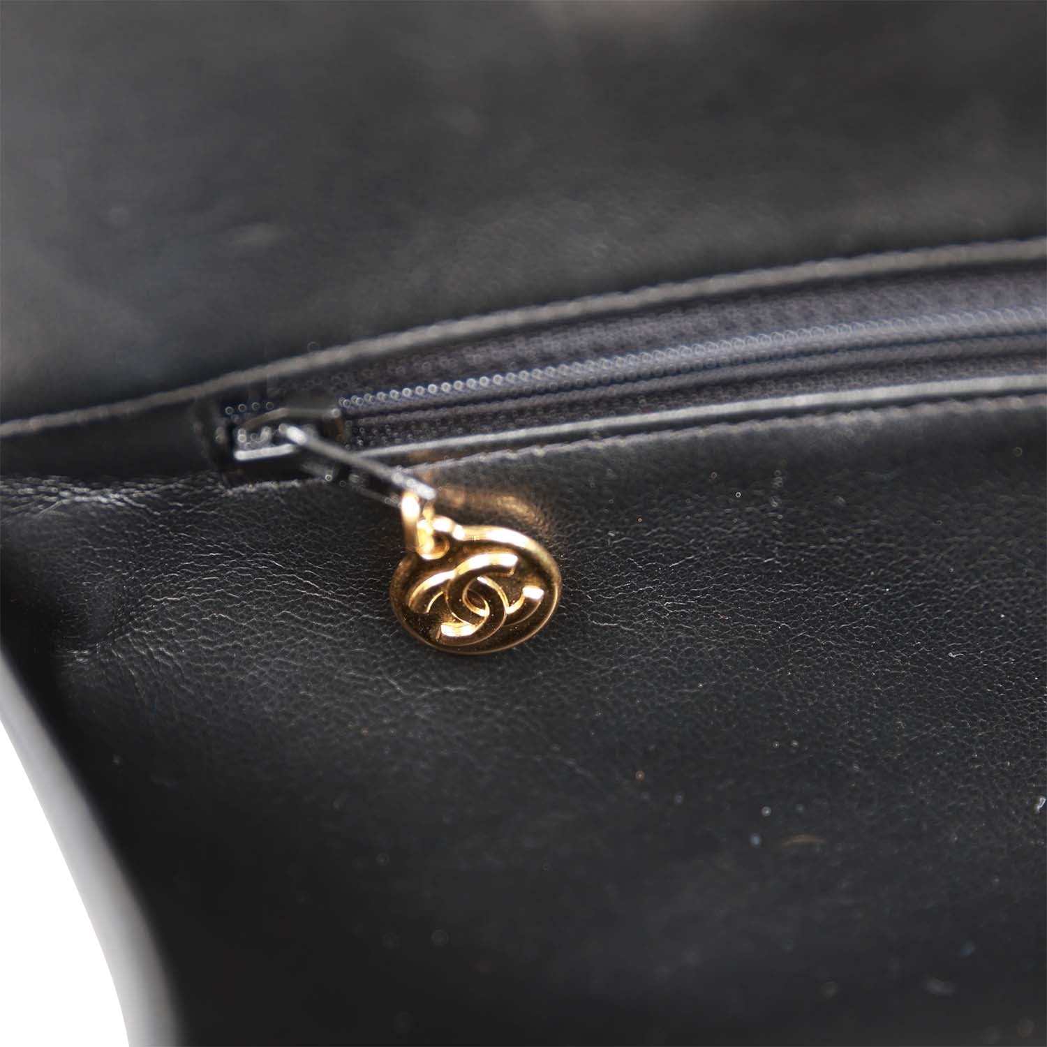 Chanel Vintage Grand CC Timeless Tote Bag Black Lambskin Gold Hardware