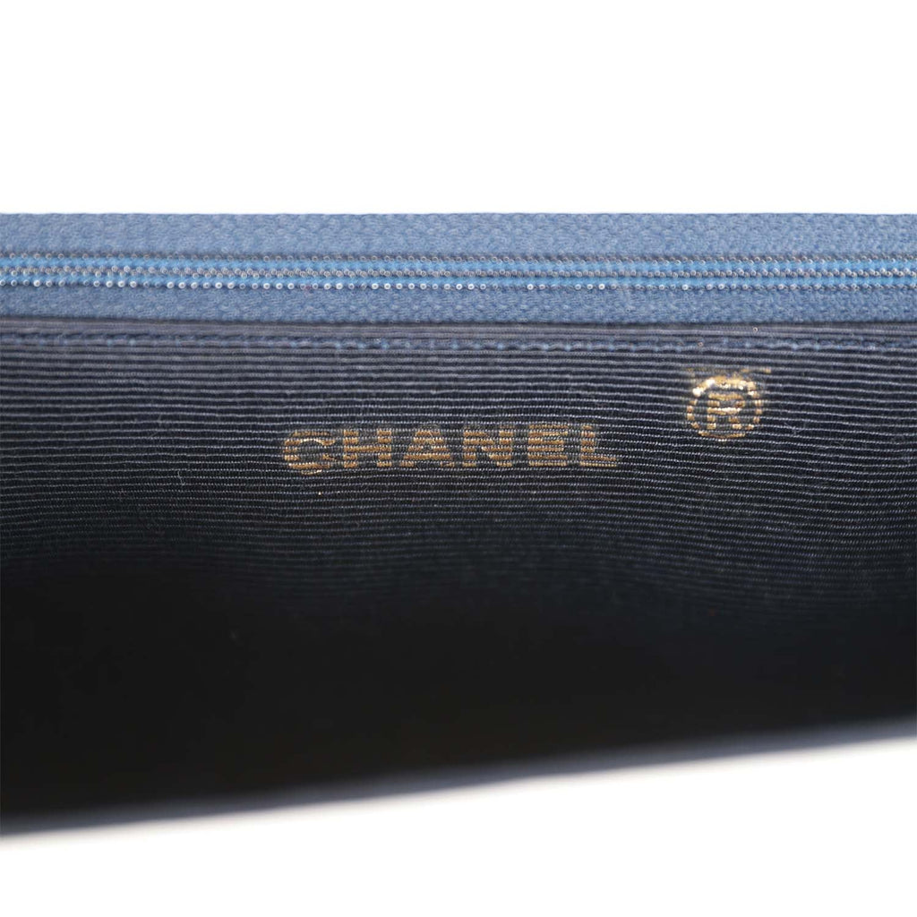 Chanel Vintage Half Moon Shoulder Bag White Lambskin Gold Hardware