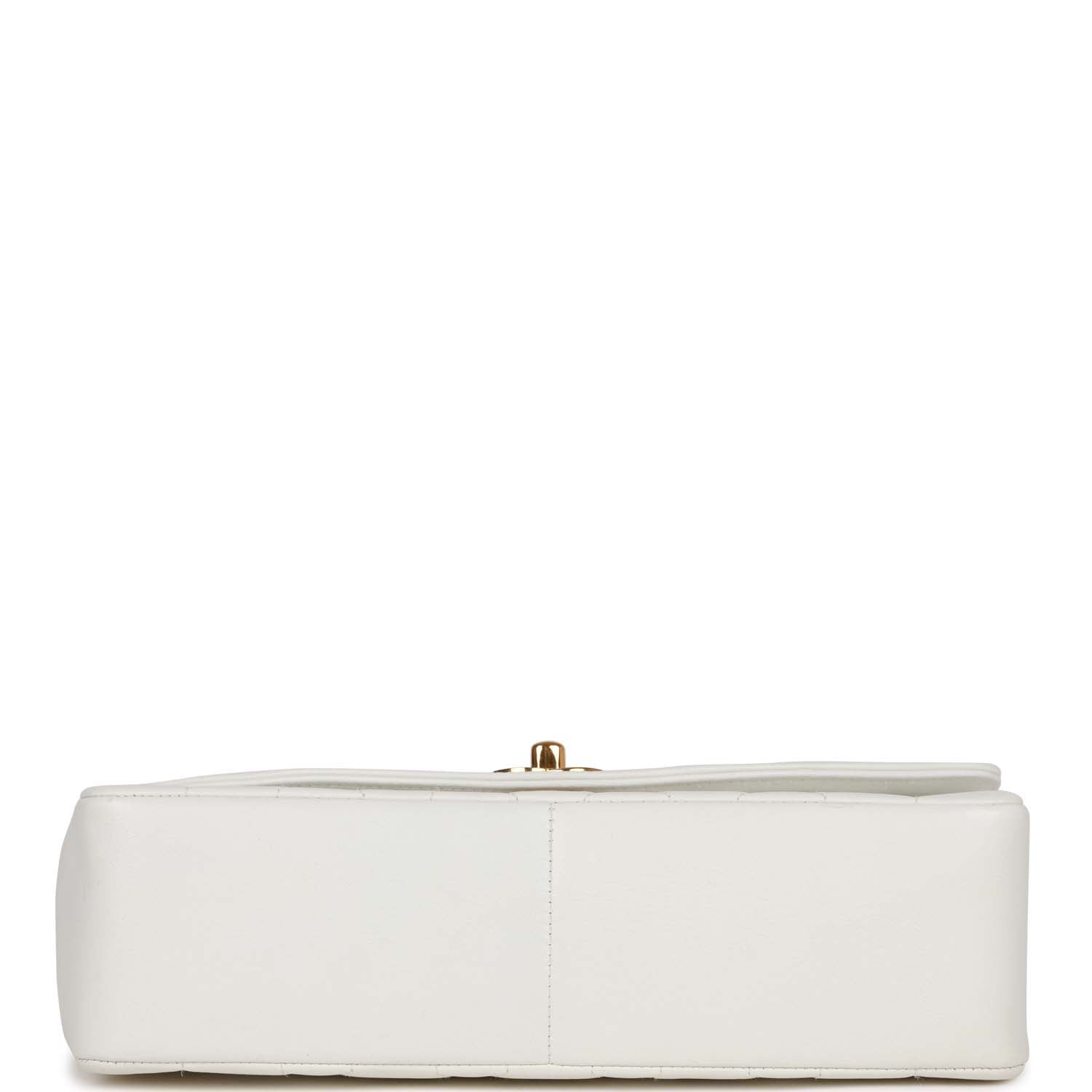 Chanel Vintage Medium Diana Flap Bag White Lambskin Gold Hardware