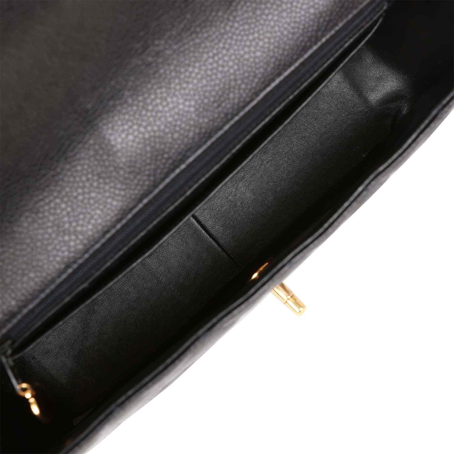Chanel Vintage Medium Diana Flap Bag Black Caviar Gold Hardware