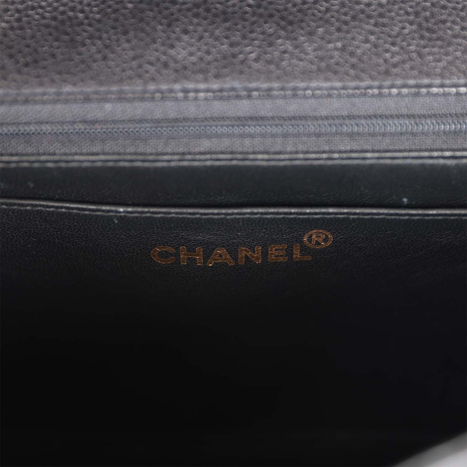 Chanel Vintage Medium Diana Flap Bag Black Caviar Gold Hardware